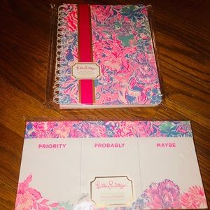 NEW Lilly Notebook & Notepad Set Viva La Lilly
